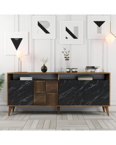 HANAH HOME Komoda Milan, crna/braon - 845HCT5320