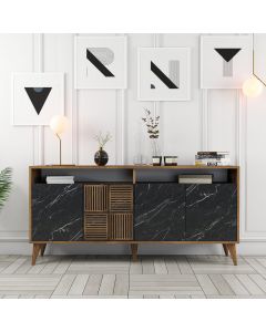 HANAH HOME Komoda Milan, braon/crna - 845HCT5334