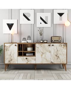 HANAH HOME Komoda Napoli, krem/braon - 845HCT5340