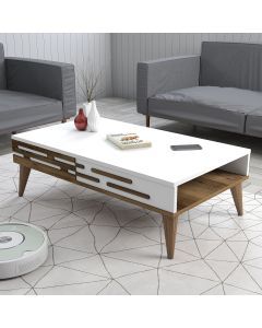 HANAH HOME Klub sto Valensiya, braon/bela