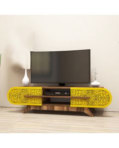 HANAH HOME TV komoda Defne, braon/žuta