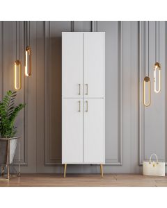 HANAH HOME Cipelarnik Berlin A, bela/zlatna