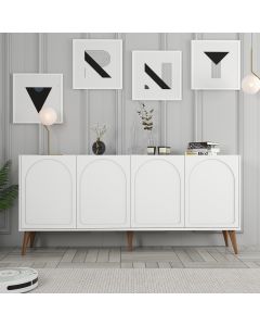 HANAH HOME Komoda Lyon 81, bela/braon