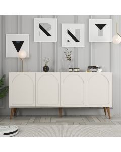 HANAH HOME Komoda Lyon 81, svetlo krem/braon