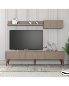 HANAH HOME TV komoda Lyon 2, svetlo krem/braon