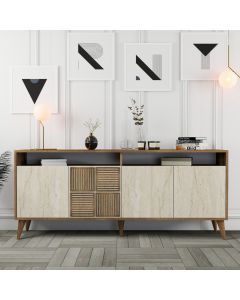 HANAH HOME Komoda Milan, braon/krem