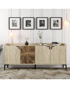 HANAH HOME Komoda Venedik, braon/krem