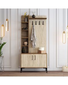 HANAH HOME Ormar za predsoblje sa čivilukom Viyana D, braon/krem