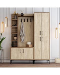 HANAH HOME Ormar za predsoblje sa čivilukom Viyana DA, braon/krem