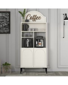 HANAH HOME Kuhinjska vitrina Lyon 80, krem/crna