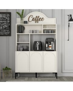 HANAH HOME Kuhinjska vitrina Lyon 120, krem/crna