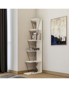 HANAH HOME Zidna polica Ayder, antracit/bela