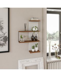 HANAH HOME Zidna polica Cambel, braon