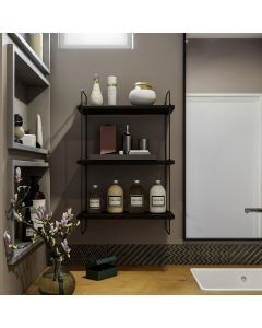 HANAH HOME Zidna polica Pulalis, antracit