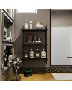 HANAH HOME Zidna polica Pulalis, mermer crna