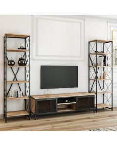 HANAH HOME TV komoda Maxim, braon/crna - 854KLN3017