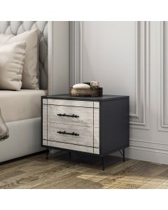 HANAH HOME Noćni ormarić Night, svetlosiva - 854KLN3085