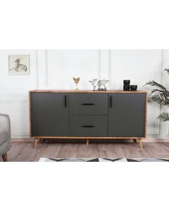 HANAH HOME Komoda Cordoba, antracit/braon - 854KLN3907