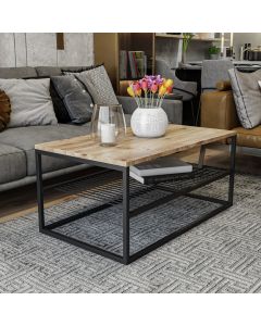 HANAH HOME Klub sto Asude, crna/braon - 854KLN4304
