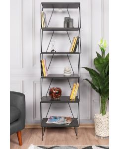 HANAH HOME Polica za knjige Balaban, antracit - 854KLN4316