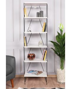 HANAH HOME Polica za knjige Balaban, bela - 854KLN4318