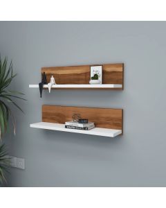 HANAH HOME Zidna polica Shelf, braon/bela