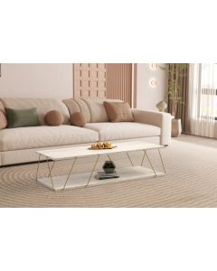 HANAH HOME Klub sto Labranda, zlatna/krem