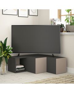 HANAH HOME Ugaona TV komoda Compact, antracit/krem - 855DTE3050