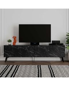 HANAH HOME TV komoda Dune, mermer crna