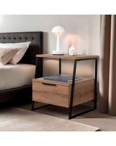 HANAH HOME Noćni ormarić Pal, tamno braon