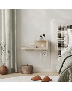 HANAH HOME Zidna noćna polica Luno, krem