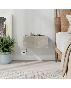 HANAH HOME Zidna noćna polica Onda LED, krem