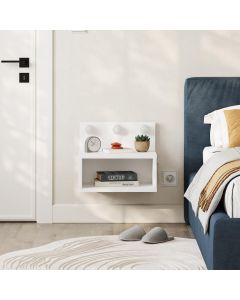 HANAH HOME Zidna noćna polica Treo LED, bela