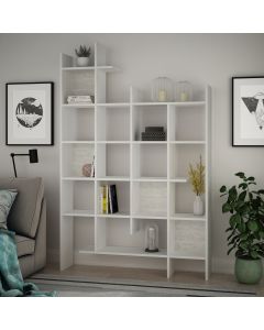 HANAH HOME Polica za knjige Manco, bela - 855DTE3693