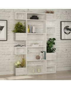 HANAH HOME Polica za knjige Niho, bela - 855DTE3720
