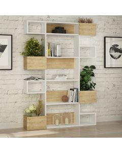 HANAH HOME Polica za knjige Niho, krem/bela - 855DTE3721
