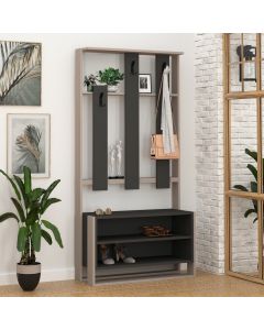 HANAH HOME Cipelarnik sa čivilukom Chester, svetlo krem/antacit