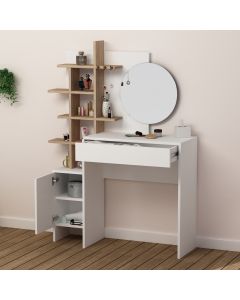 HANAH HOME Sto za šminkanje Mup, bela/krem - 855DTE4303