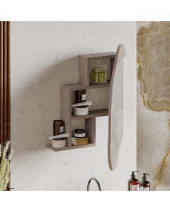 HANAH HOME Kupatilski ormarić sa ogledalom Cloud, bež