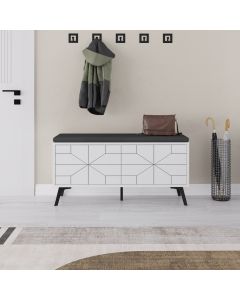 HANAH HOME Cipelarnik Dune Bench, bela