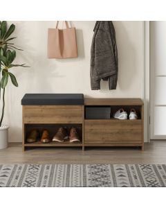 HANAH HOME Cipelarnik Filux Bench, tamno braon