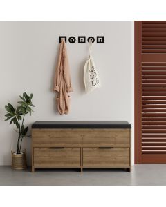 HANAH HOME Cipelarnik Cove Bench, tamno braon