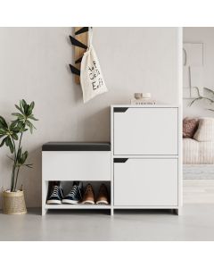 HANAH HOME Cipelarnik Haven Bench, bela