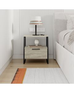 HANAH HOME Noćni ormarić Pal, svetlo braon