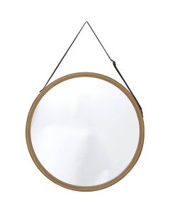 TENDANCE Okruglo viseće ogledalo 38cm, bambus - 8560195