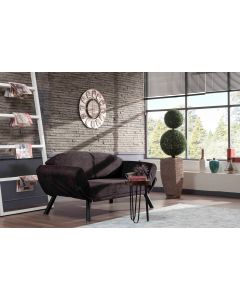 ATELIER DEL SOFA Sofa dvosed Genzo, crna - 859FTN1220