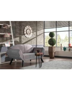 ATELIER DEL SOFA Sofa dvosed Genzo, siva