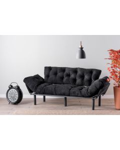 ATELIER DEL SOFA Trosed sofa Nitta, crna