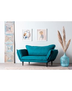 ATELIER DEL SOFA Sofa dvosed Vino Daybed, petrolej - 859FTN1373