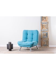 ATELIER DEL SOFA Fotelja Misa Solo, tirkizna